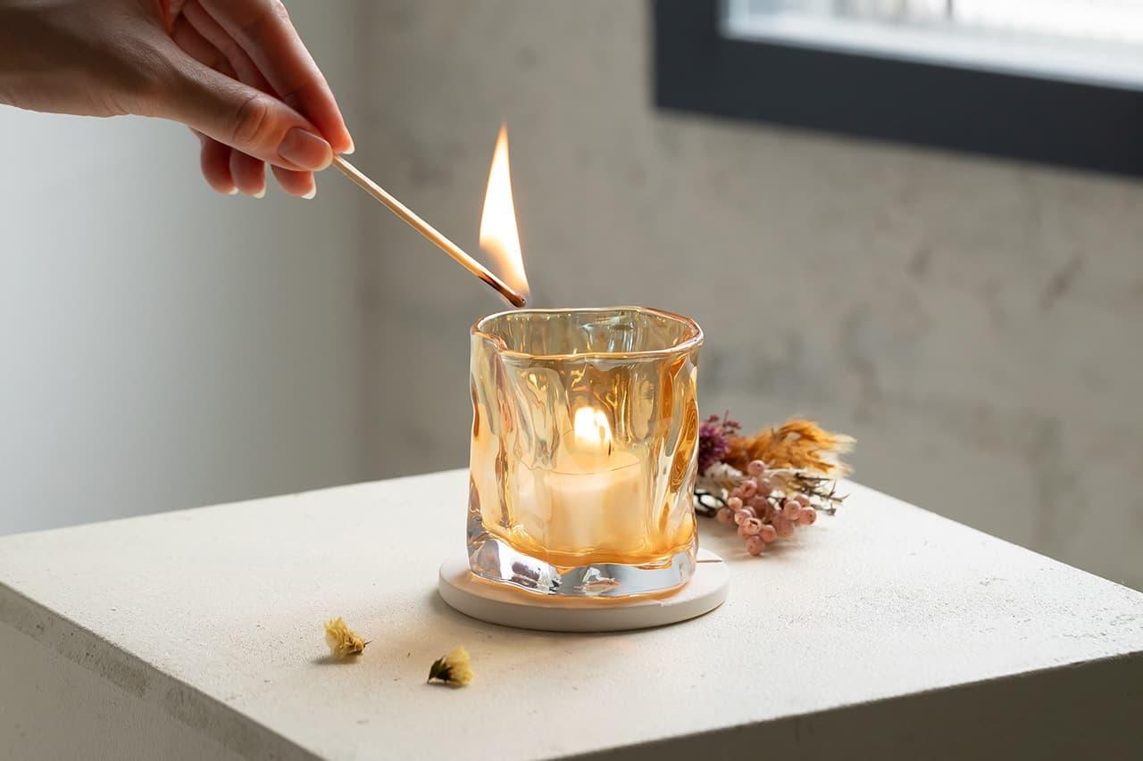 フタ付きキャンドルグラス