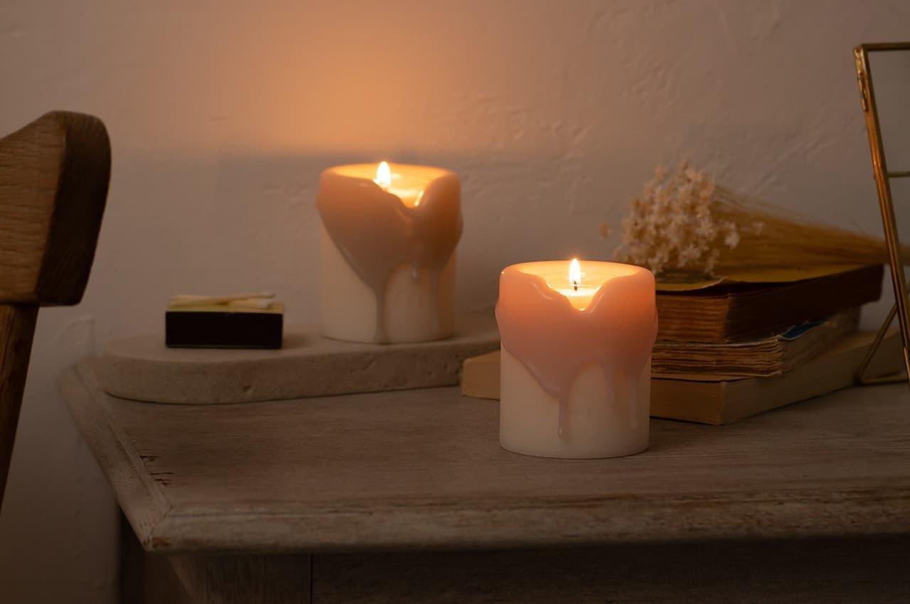 溶けたキャンドルのような