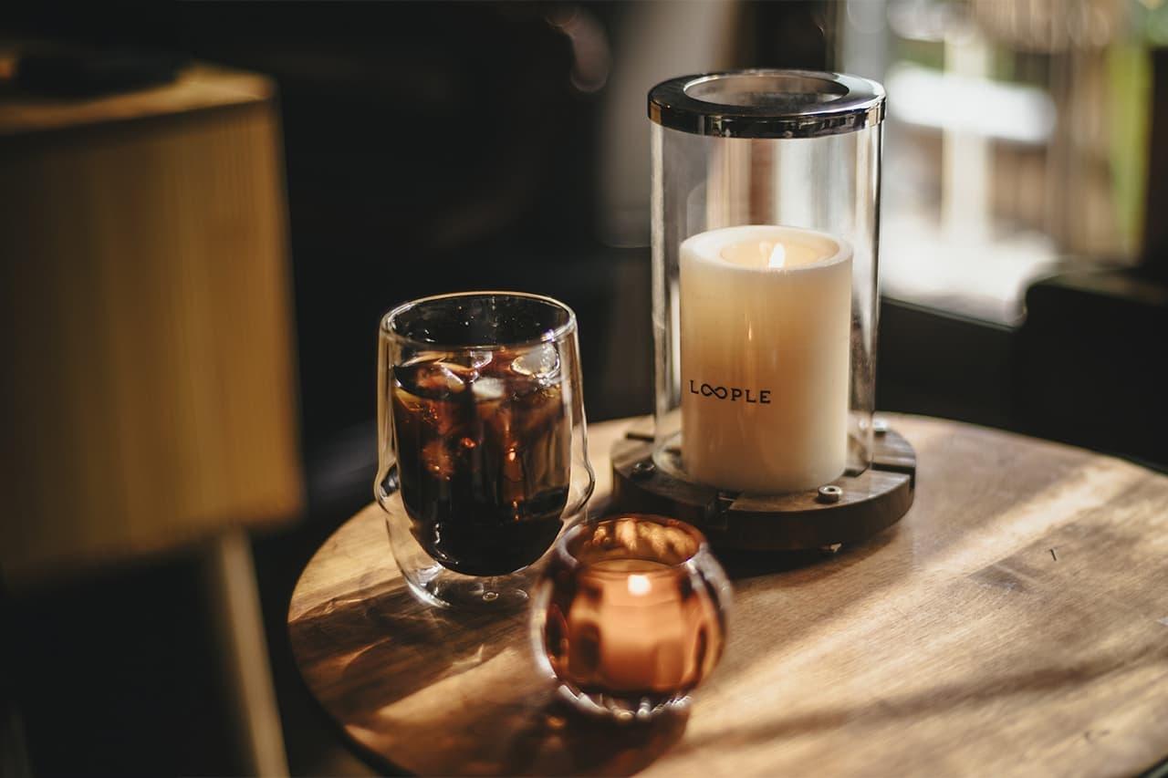 キャンドルシリンダーブラウン「ウッド」