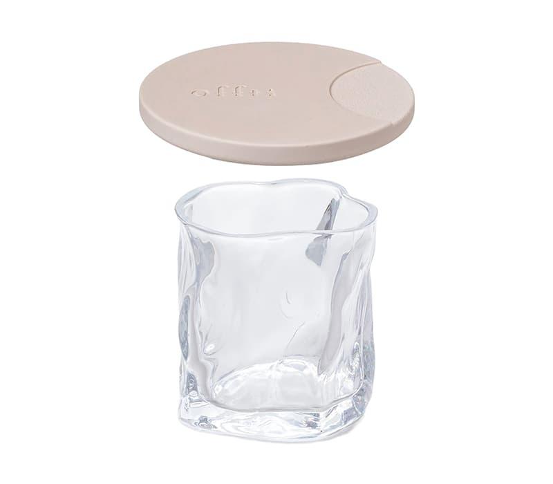 フタ付きキャンドルグラス「カービー」（クリア）