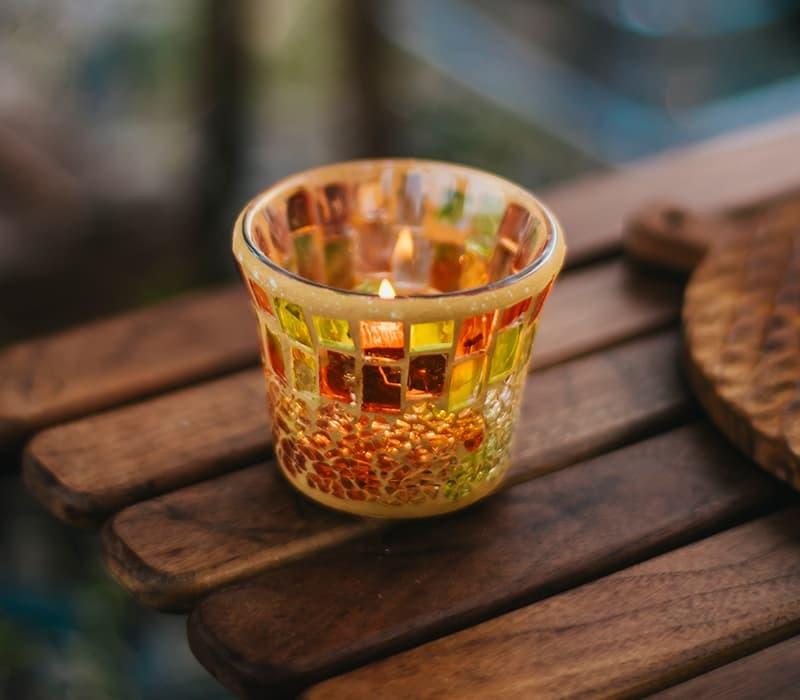 アウトドアキャンドル「モザイク」（クラシーク） | キャンドルワールド