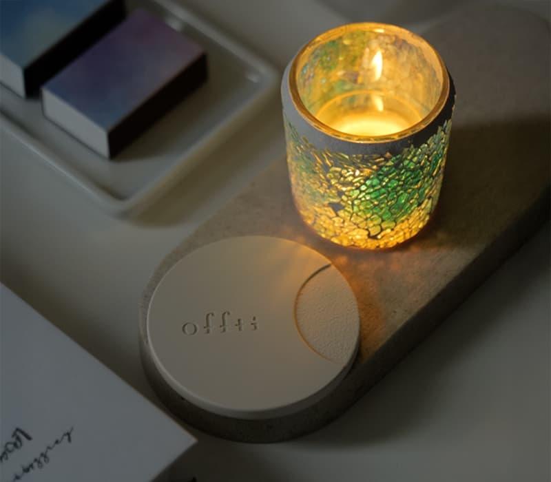 フタ付きモザイクグラス（シエル）