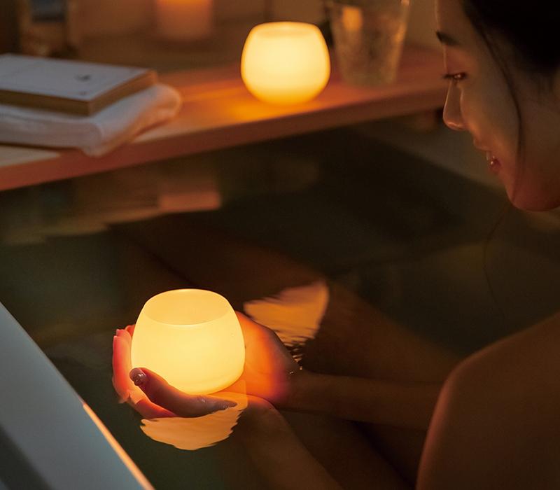 バスアロマキャンドル「プカ」（ラベンダーティー）