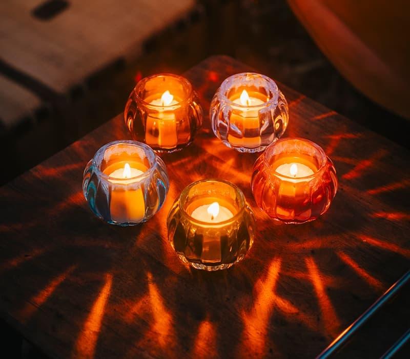 アウトドアキャンドル「グローブ」（クリア）