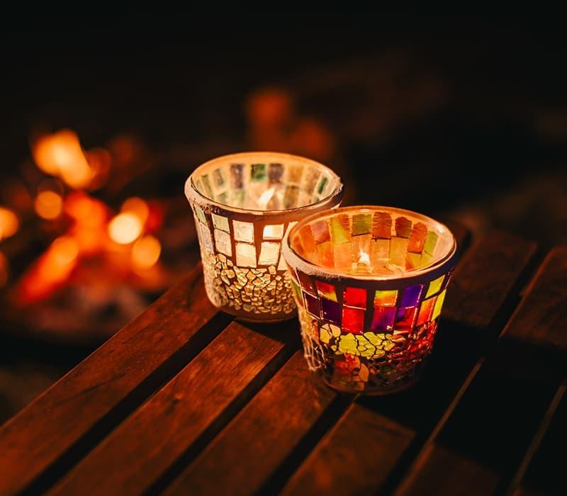 アウトドアキャンドル「モザイク」（アール） | キャンドルワールド