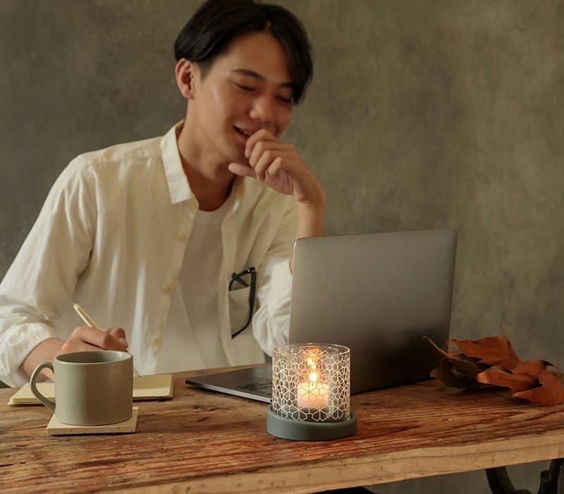 マインドフルネスキャンドルYURAGI type：slope holder | キャンドル