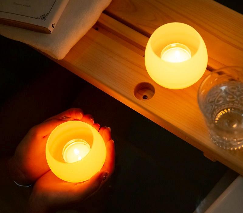 バスアロマキャンドル「プカ」（ラベンダーティー）