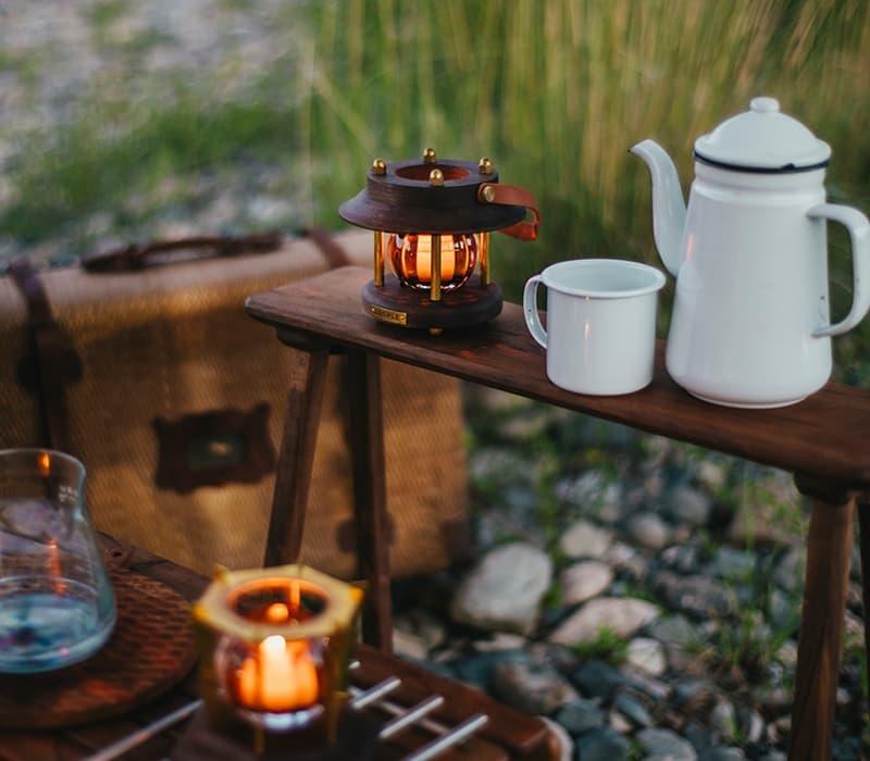 キャンドルランタン「グローブ」（アンバー） | キャンドルワールド