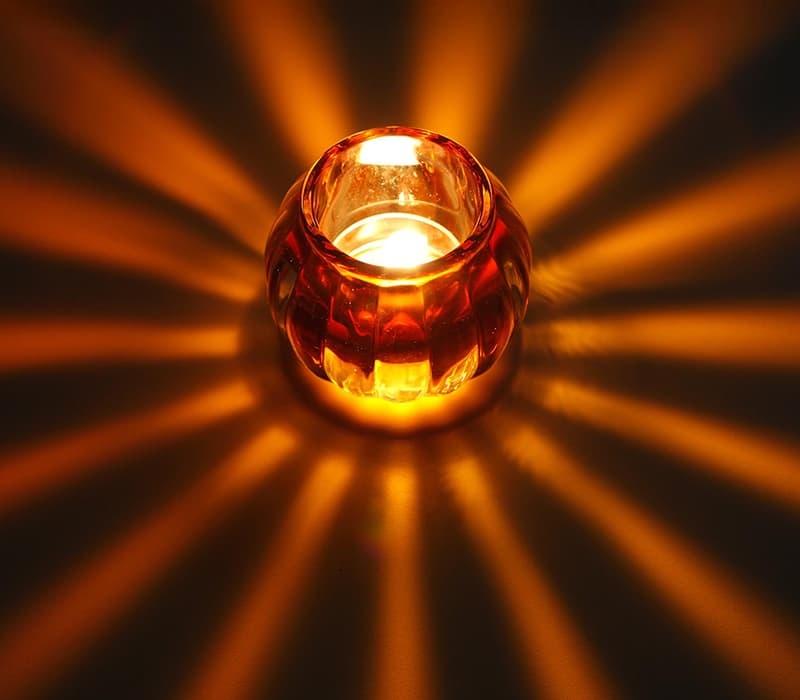 アウトドアキャンドル「グローブ」（アンバー）