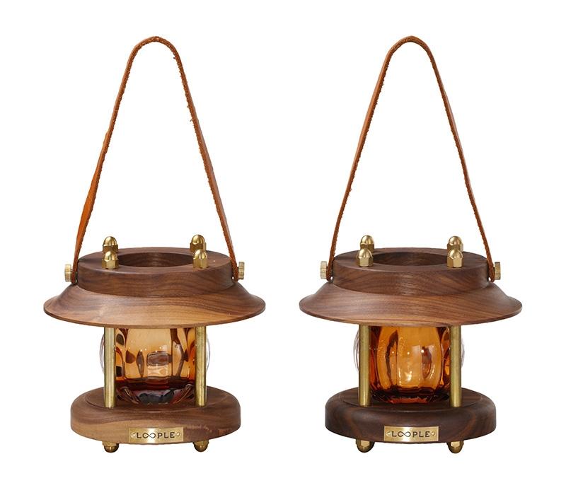 キャンドルランタン「グローブ」（アンバー）