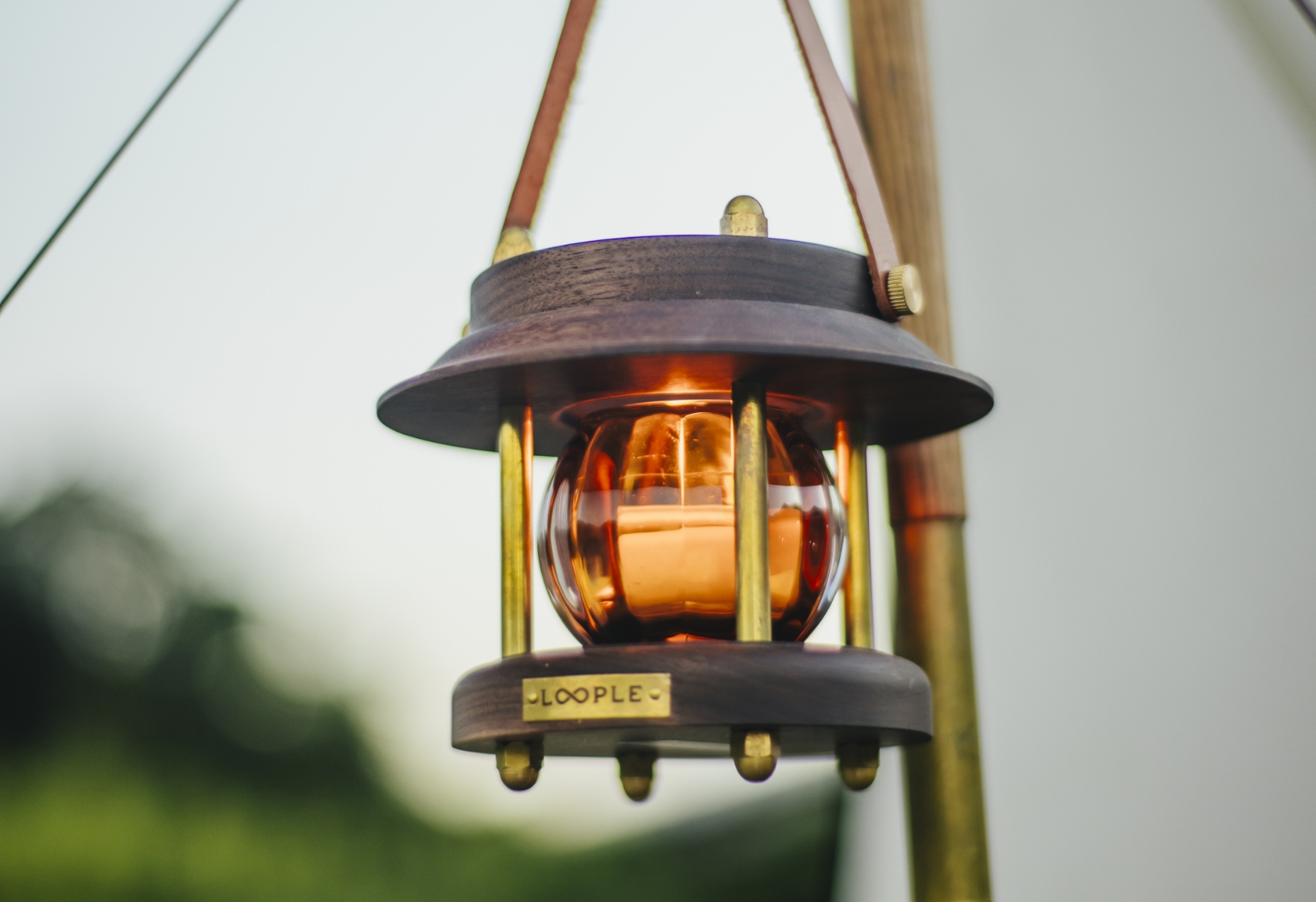 キャンドルランタン「グローブ」（アンバー）